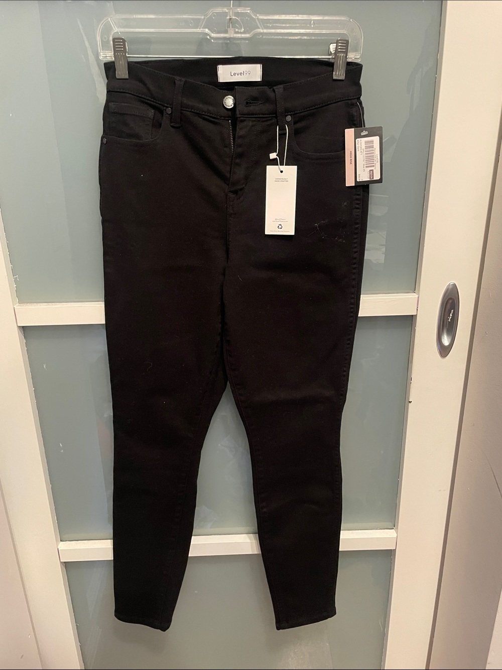 Level 99 Women's Black High-Rise Skinny Jeans, size 25, NWT